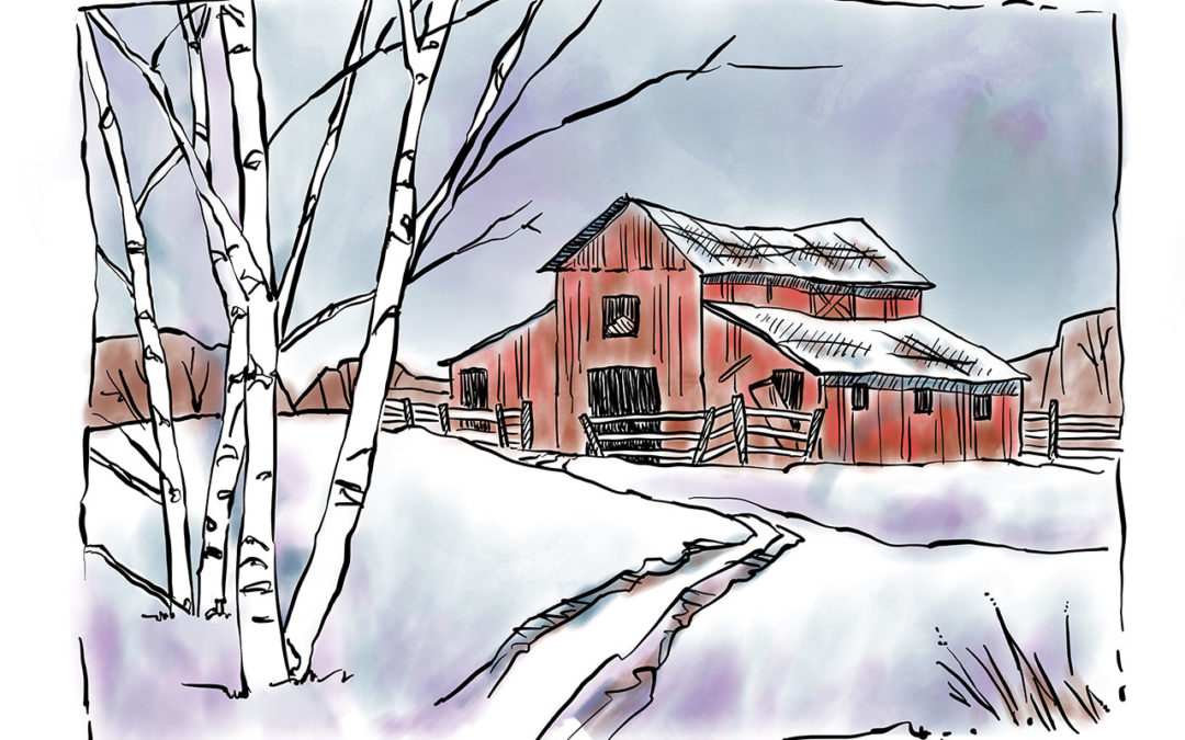 Winter’s Farm Ink Colorized